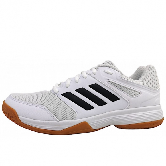 adidas Speedcourt M Hallenschuh in White/Black/Gum 10 adidas Speedcourt M Hallenschuh in White/Black/Gum 10