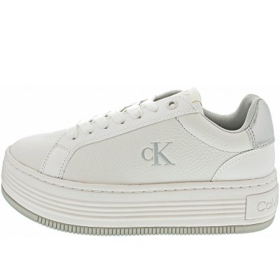 Calvin Klein Bold Flatf Low Lace MG Sneaker in bright white-silver Calvin Klein Bold Flatf Low Lace MG Sneaker in bright white-silver