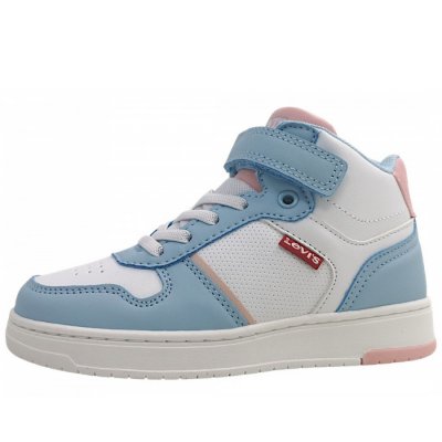 Levis Kick MID SE Klettschuh in white/pastel blue 3370 Levis Kick MID SE Klettschuh in white/pastel blue 3370